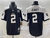 Men's Las Vegas Raiders #2 Ashton Jeanty Black White 2025 Draft F.U.S.E. With Nevada Silver Stat Patch And 65th Anniversary Patch Stitched Jersey,baseball caps,new era cap wholesale,wholesale hats